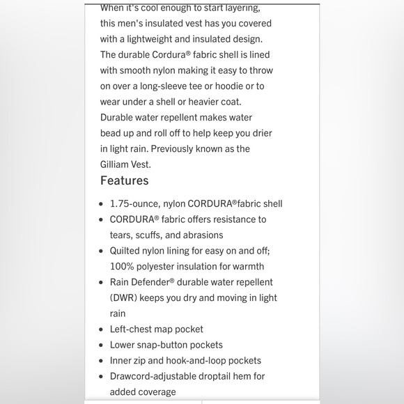 Carhartt Men's Navy Gilliam Outdoor Vest Sz Lr - Picture 12 of 12